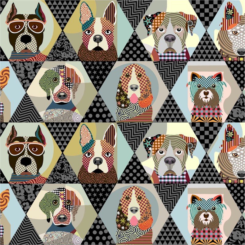 Life is Better With a Dog Fabric Collection - Lanre Adefioye