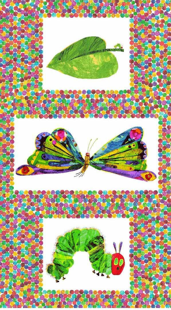 Hungry Caterpillar Butterfly Fabric Panel
