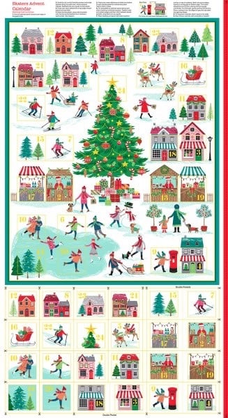 Makower - Skaters Advent Calendar Fabric Panel