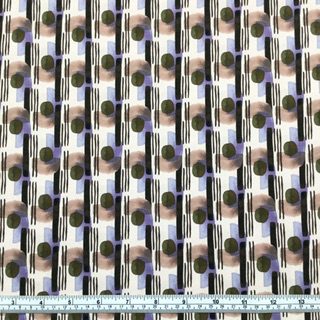 Cotton Lawn Fabric – Abstract - Olive and Pink