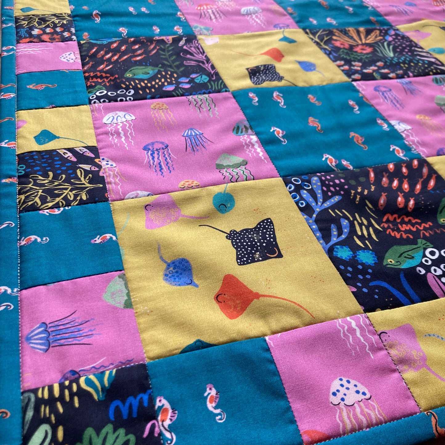 Aquatic Paradise - Baby Quilt/ Lap Quilt - Sewing Kit
