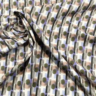 Cotton Lawn Fabric – Abstract - Olive and Pink