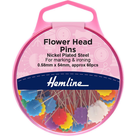 Hemline Professional Flower Head Pins