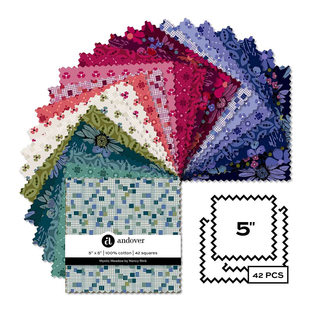 Mystic Meadow - Makower - Charm Pack - 5"squares