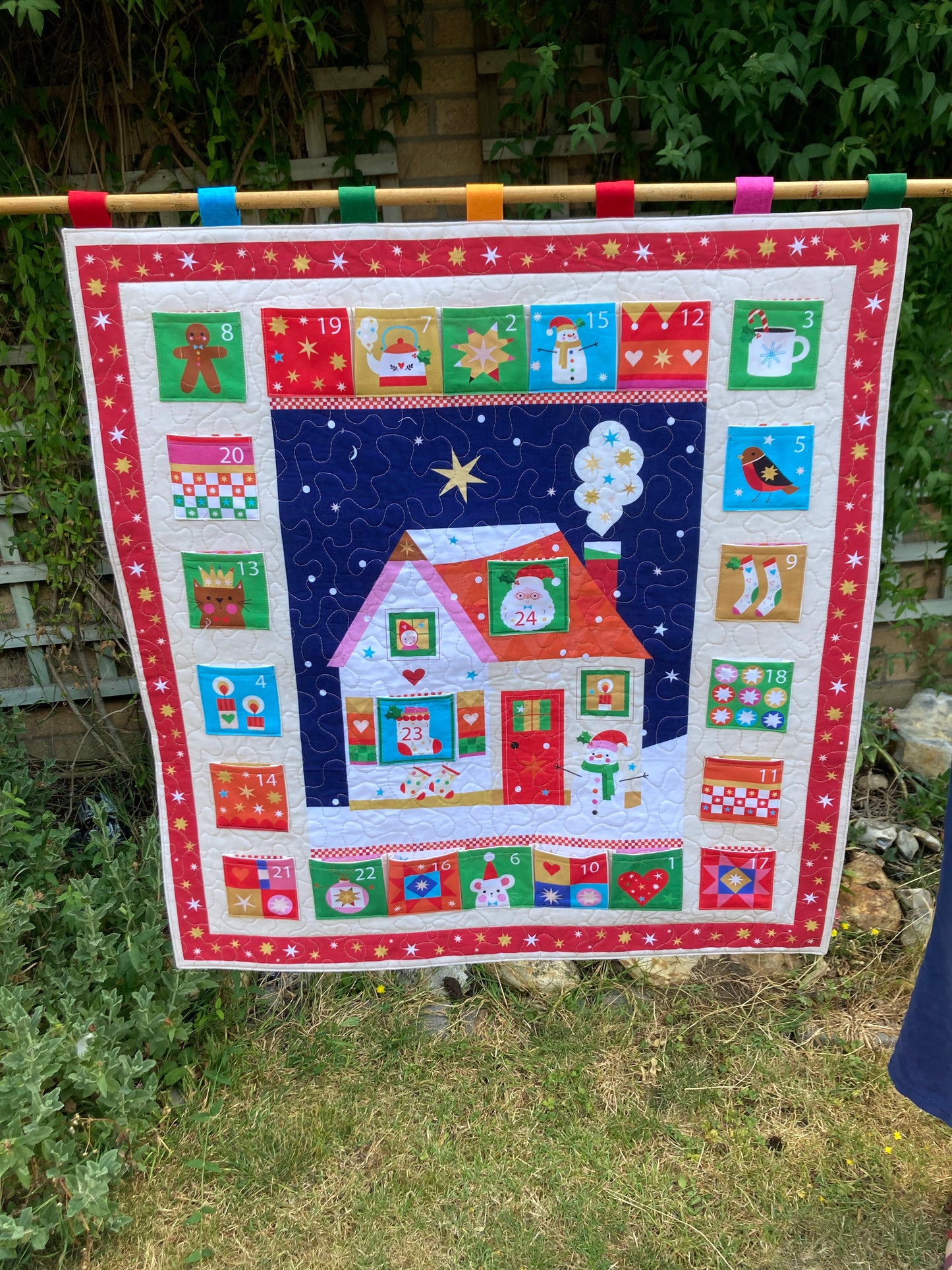 Home for Christmas - Advent Calendar Panel - Thread and Ink