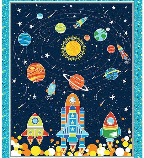 All Systems Glow Space Fabric Panel - Greta Lynn