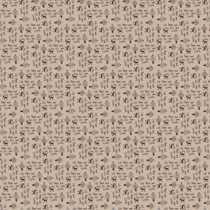 Peace and Joy Christmas Fabric - Lynette Anderson - Festive