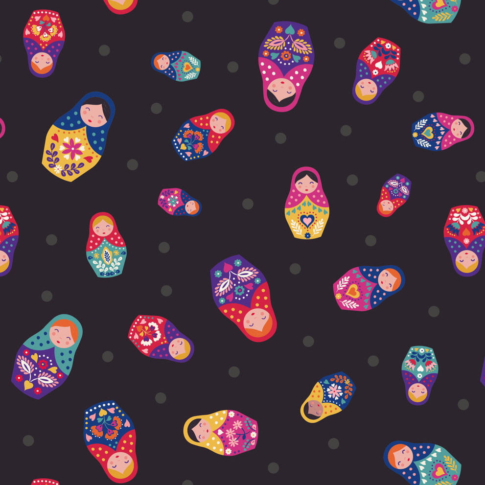 Lewis & Irene - Little Matryoshka Fabric Collection