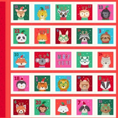 Merry Menagerie - Dashwood Studios - Fabric Advent Calendar Panel