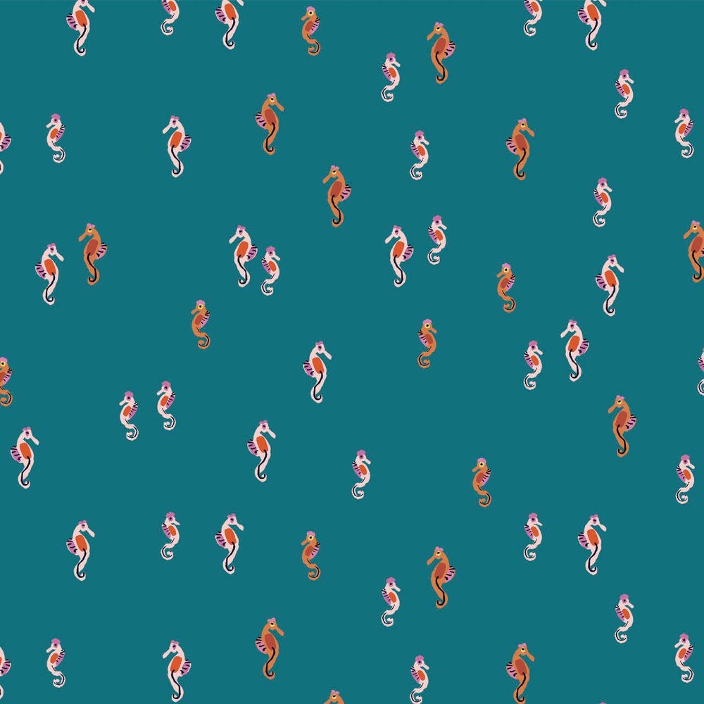 Dashwood Studios – Aquatic Paradise – Seahorses on Blue