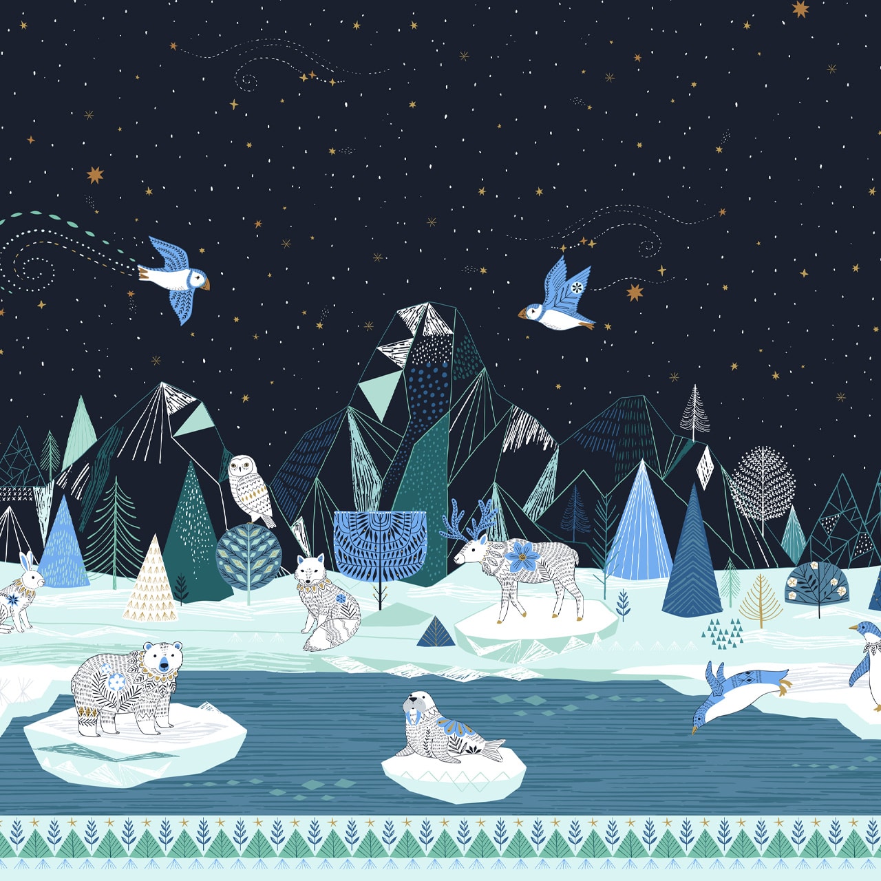 Arctic - Bethan Janine - Dashwood Studios Fabric