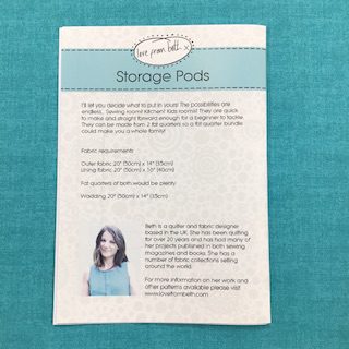 Storage Pods Pattern - Love From Beth