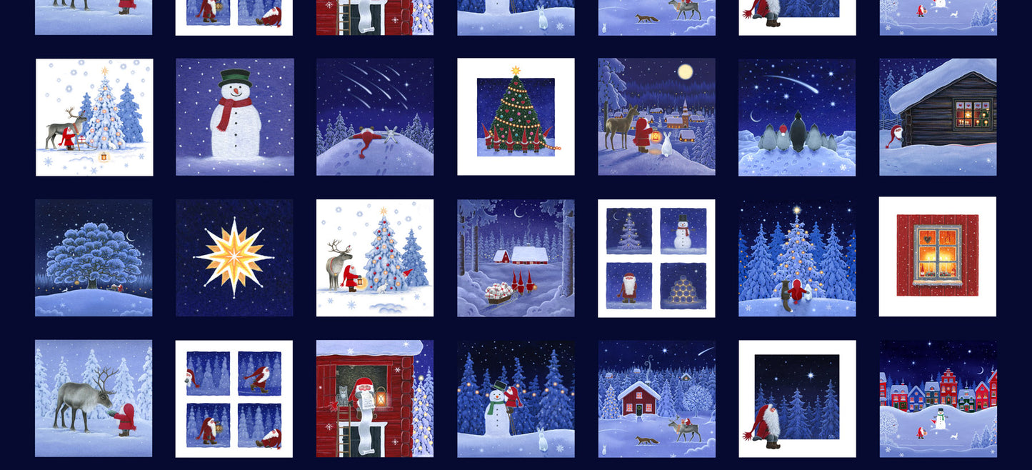 Lewis & Irene - Tomten's Forest Friends 5" Squares Panel