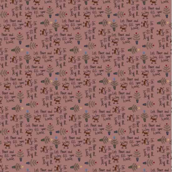 Peace and Joy Christmas Fabric - Lynette Anderson - Festive