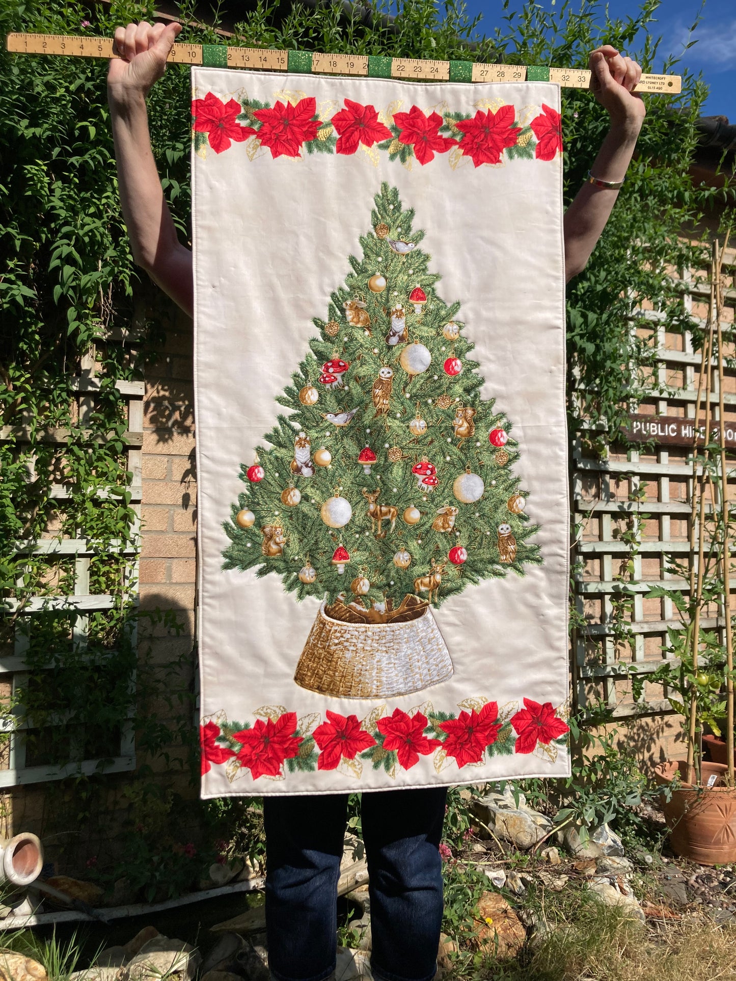 Forest Glen - Holiday Flourish- Printed Christmas Tree Panel - Robert Kaufman