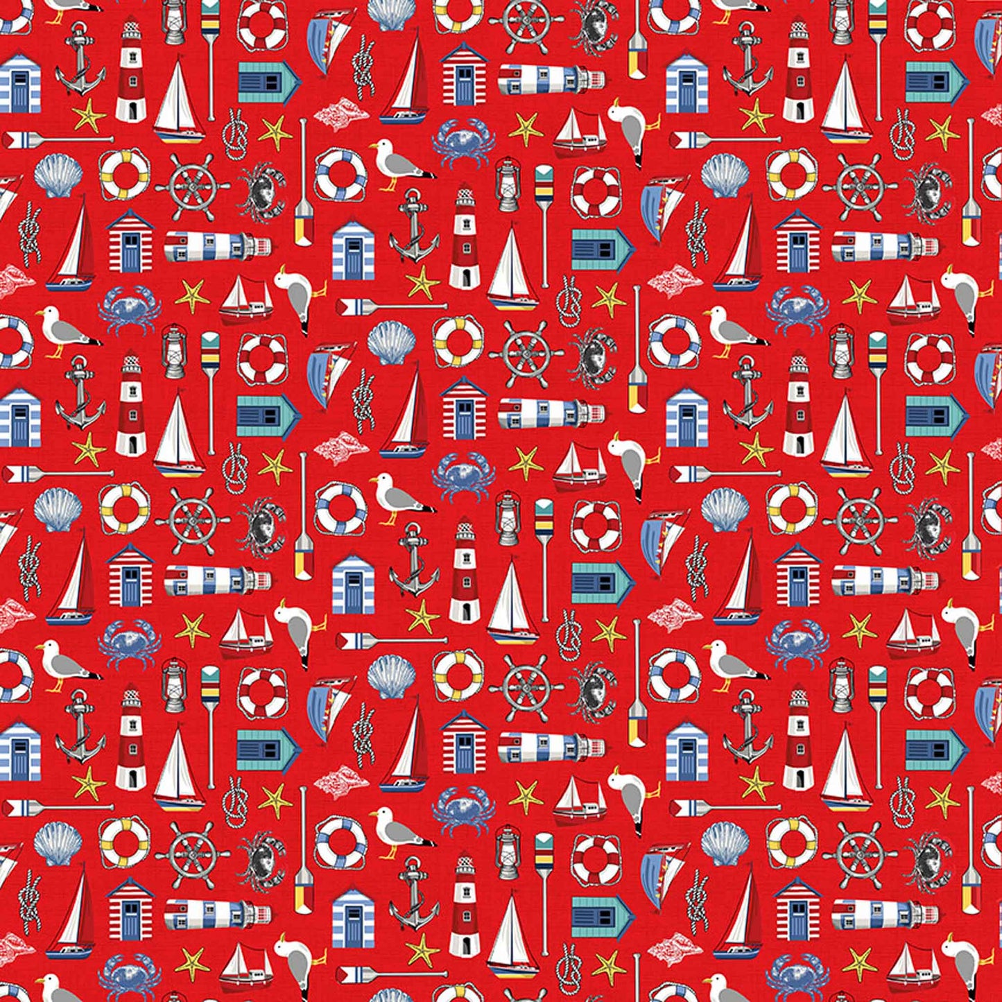 Sale - Beside the Sea - Seaside Icons - Nautical - Red - Makower