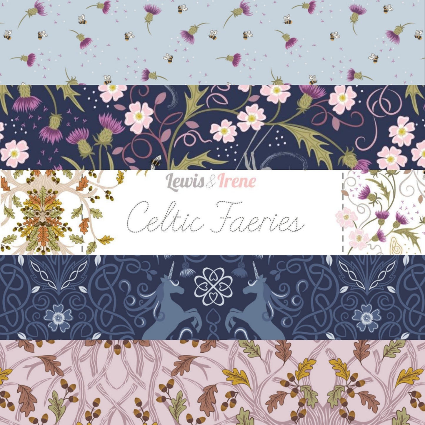 Lewis & Irene - Celtic Faeries Fabric Collection