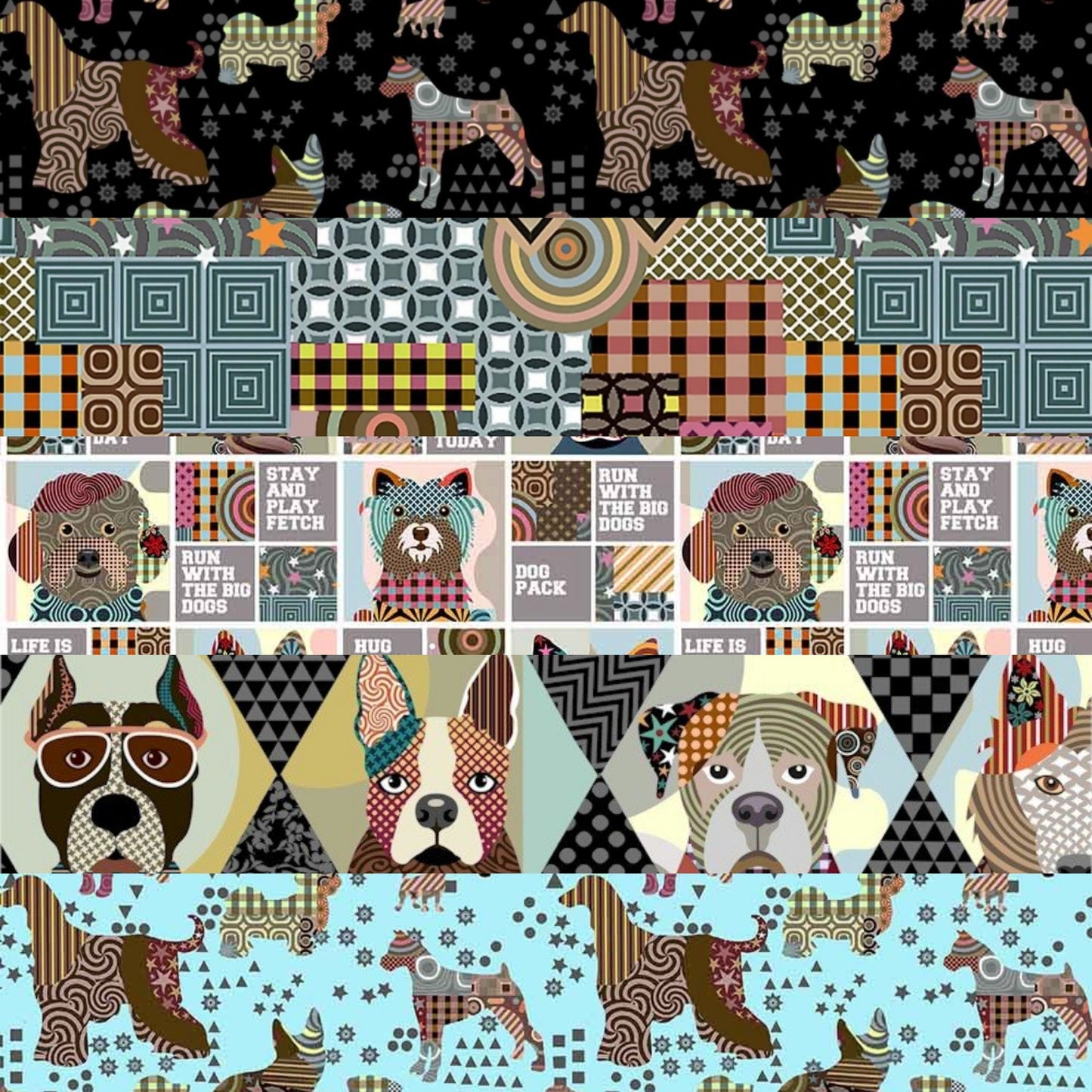 Life is Better With a Dog Fabric Collection - Lanre Adefioye