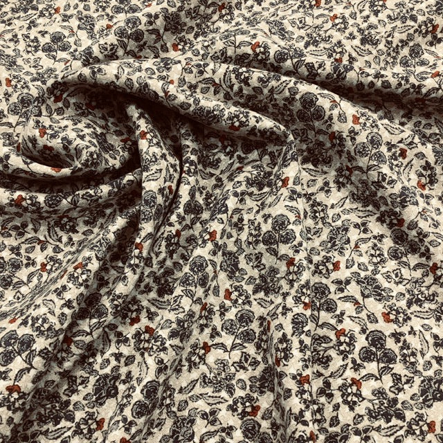 Viscose Fabric - Autumn Tea - Floral