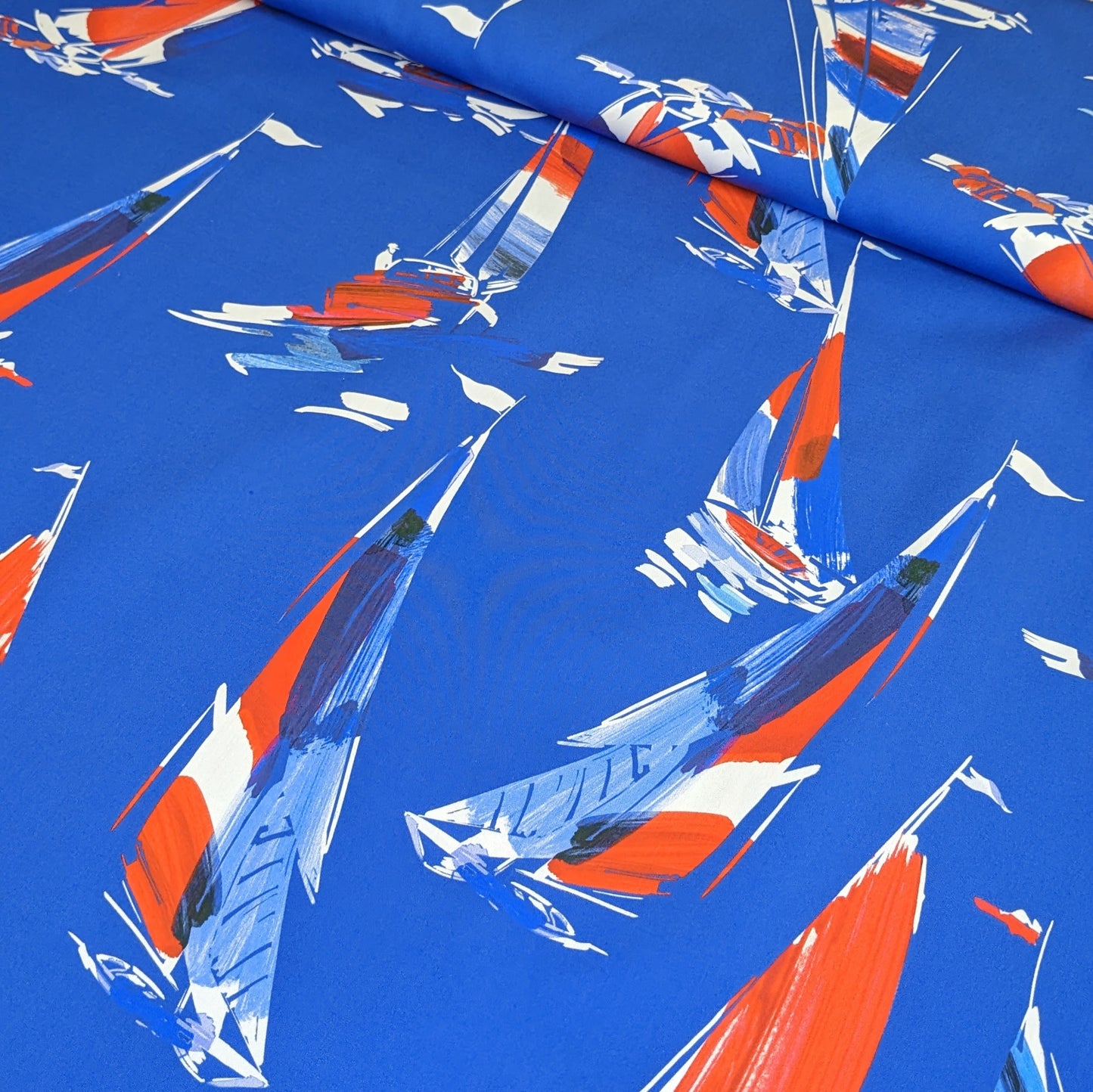 Cotton Poplin Fabric - Plain Sailing – Marine Blue