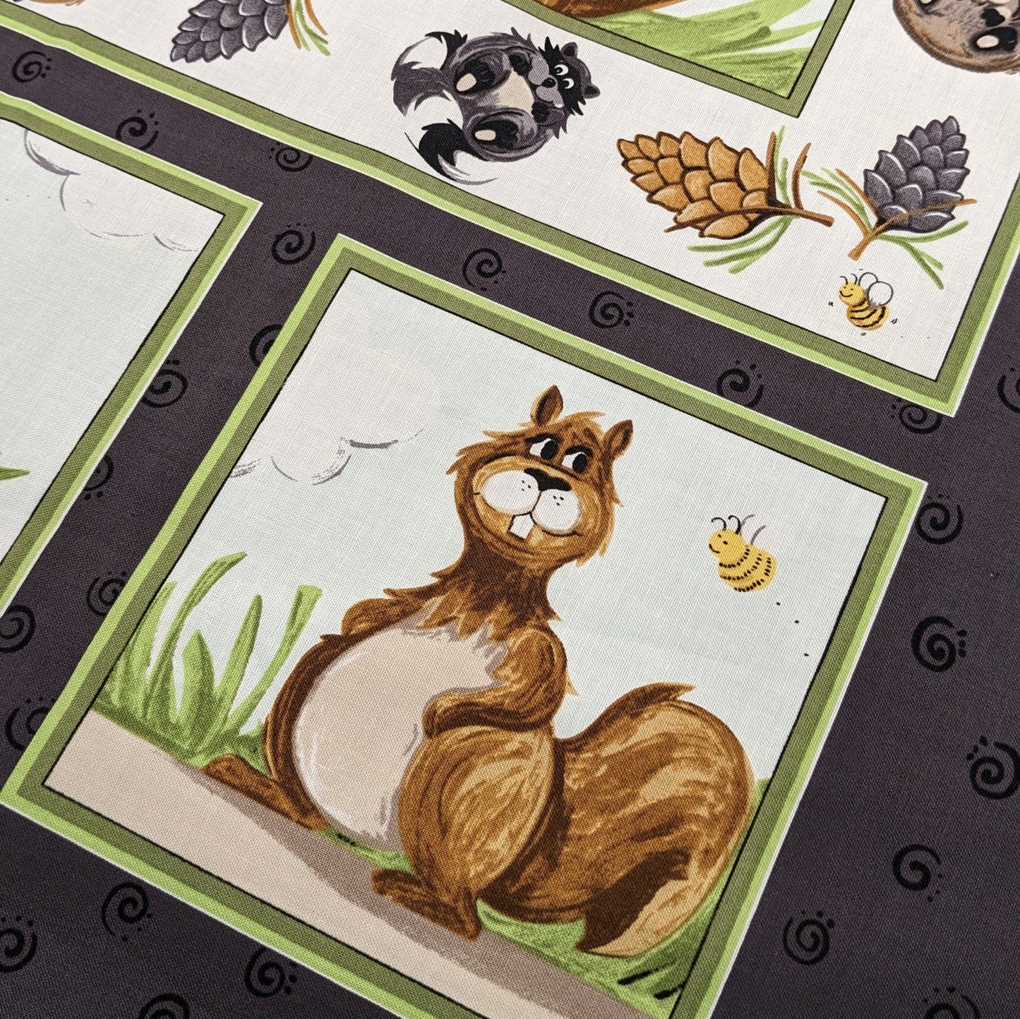 World of Susybee - Fabric Quilt Panel - Woodland Friends