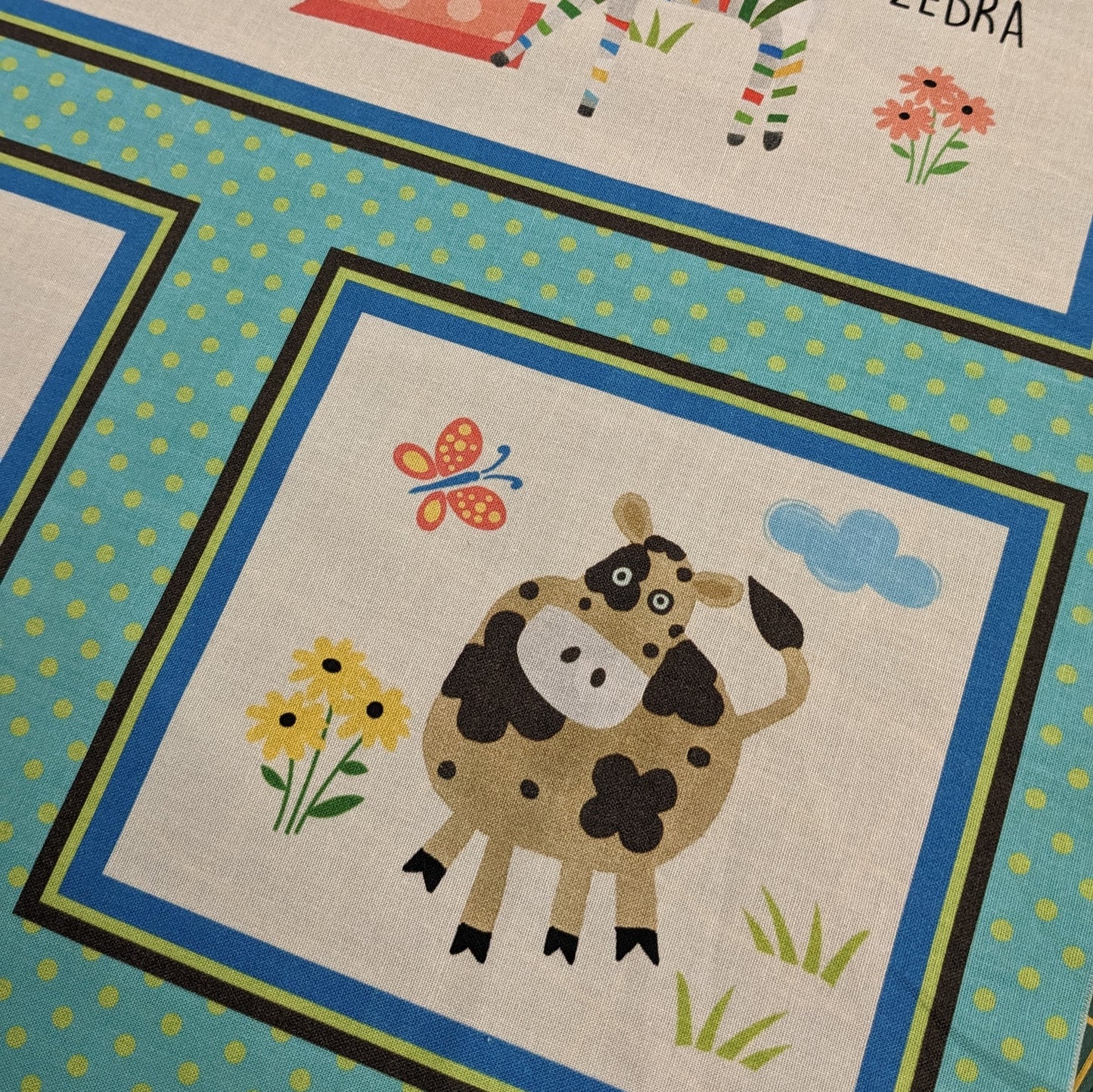 Alphabits - Animal Alphabet Fabric Quilt Panel