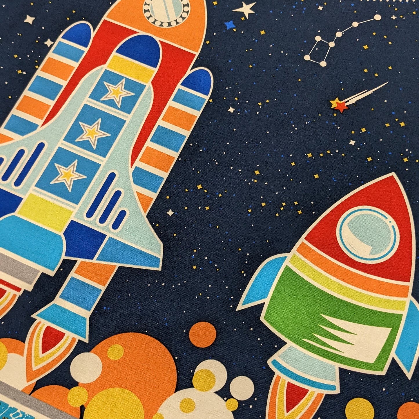 All Systems Glow Fabric Space Quilt Panel - Greta Lynn