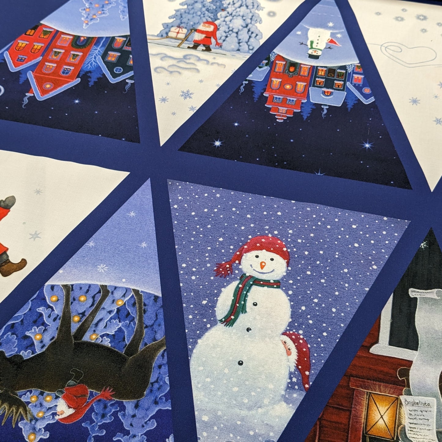 Lewis & Irene - Tomten's Forest Friends Fabric Bunting Panel
