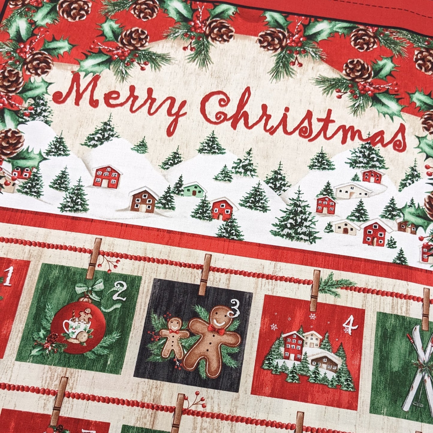 Making Spirits Bright - Fabric Advent Calendar Panel
