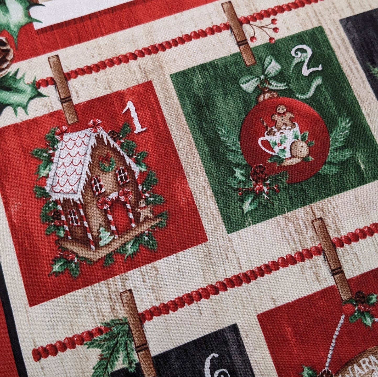 Making Spirits Bright - Fabric Advent Calendar Panel