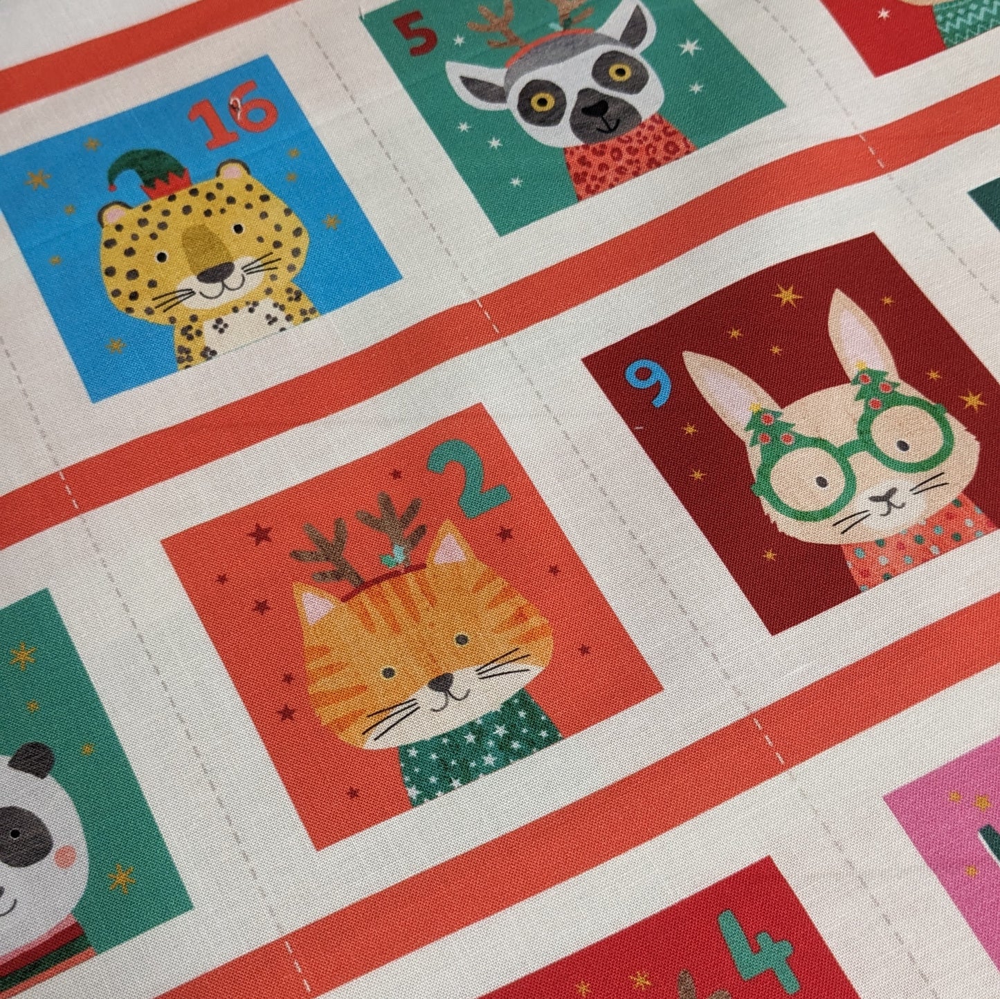 Merry Menagerie - Dashwood Studios - Fabric Advent Calendar Panel