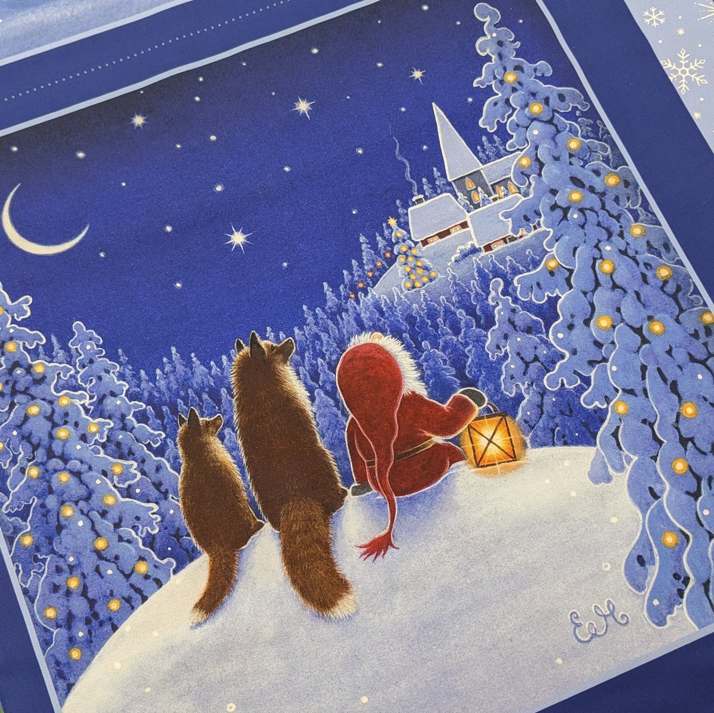 Lewis & Irene - Tomten's Village Cushion Panel