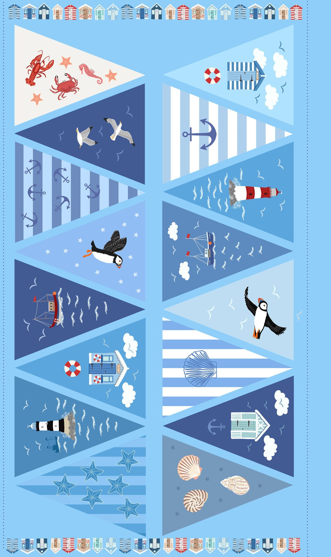 Lewis & Irene - Seaside Bunting Panel