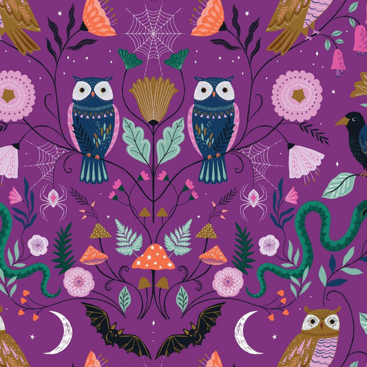 Dashwood Studios – Twilight - Owls on Purple