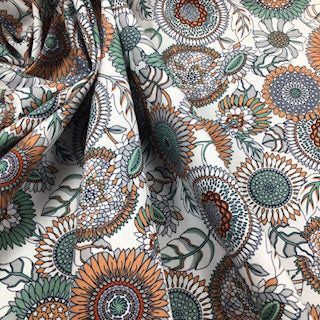 Cotton Poplin Fabric – Sunflowers