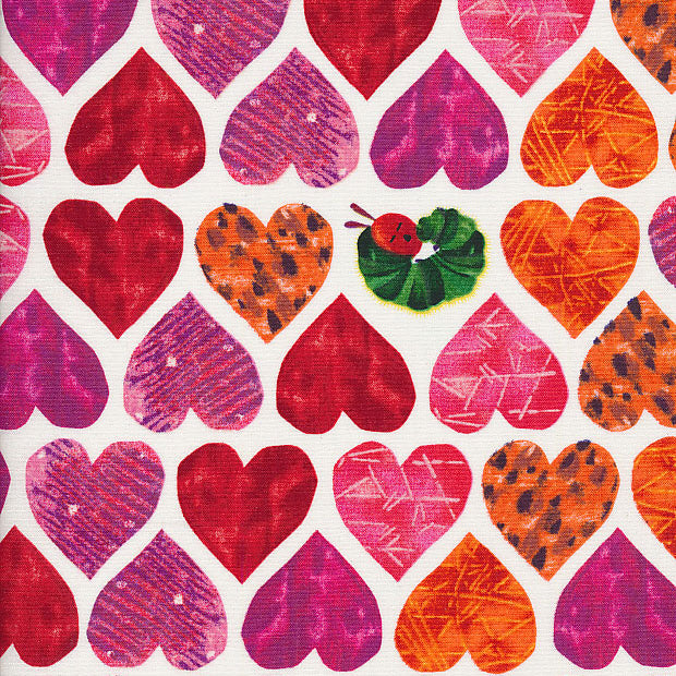 Hungry Caterpillar Hearts Fabric