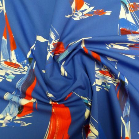Cotton Poplin Fabric - Plain Sailing – Marine Blue