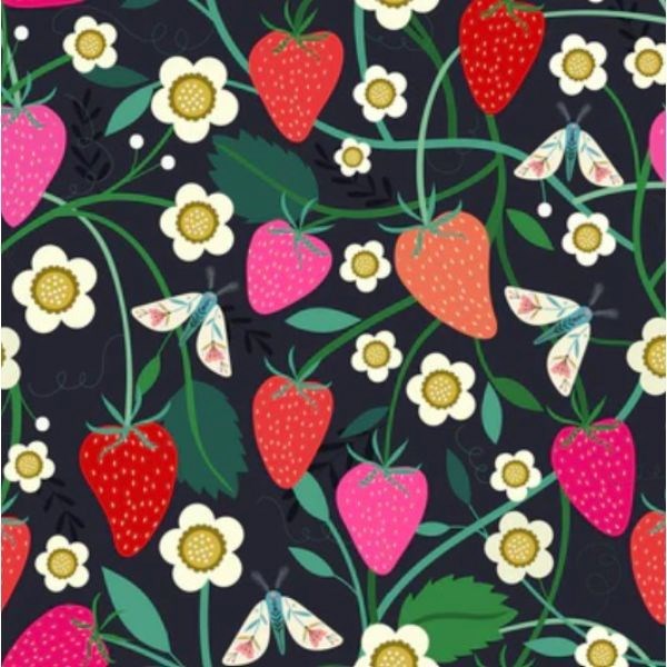 Strawberry Tea Fabric Collection - Bee Brown - Dashwood Studios