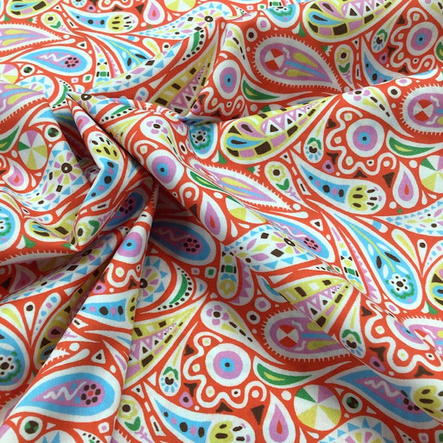 Cotton Lawn Fabric – Paisley Swirl