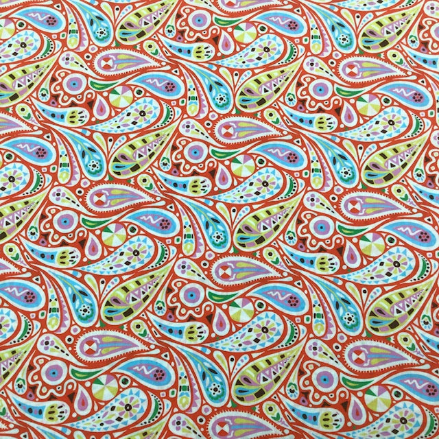 Cotton Lawn Fabric – Paisley Swirl