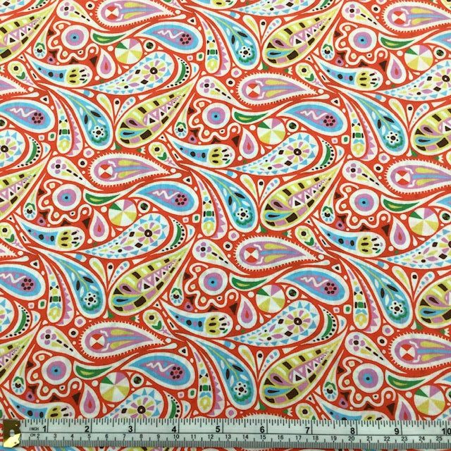 Cotton Lawn Fabric – Paisley Swirl