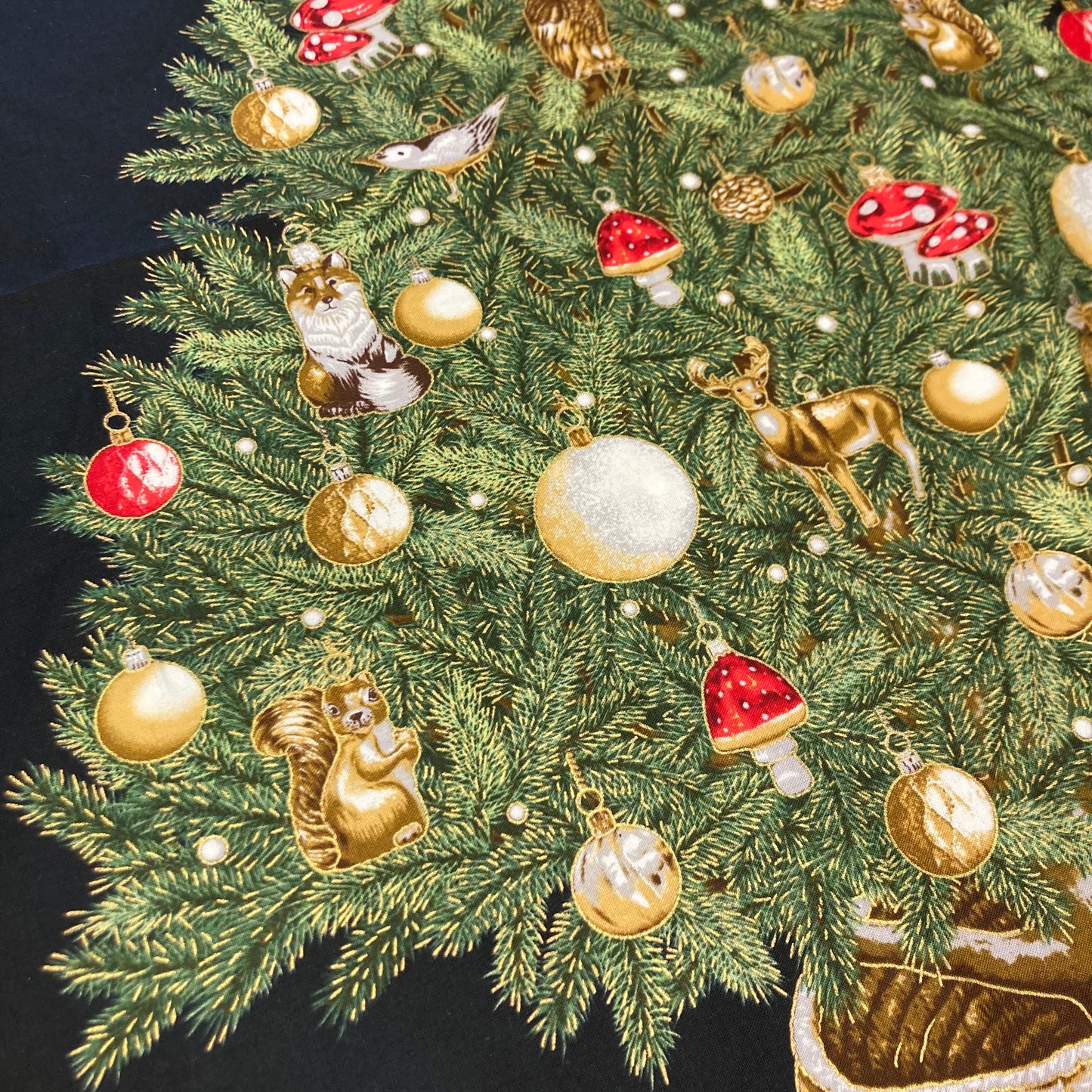 Forest Glen - Holiday Flourish- Printed Christmas Tree Panel - Robert Kaufman