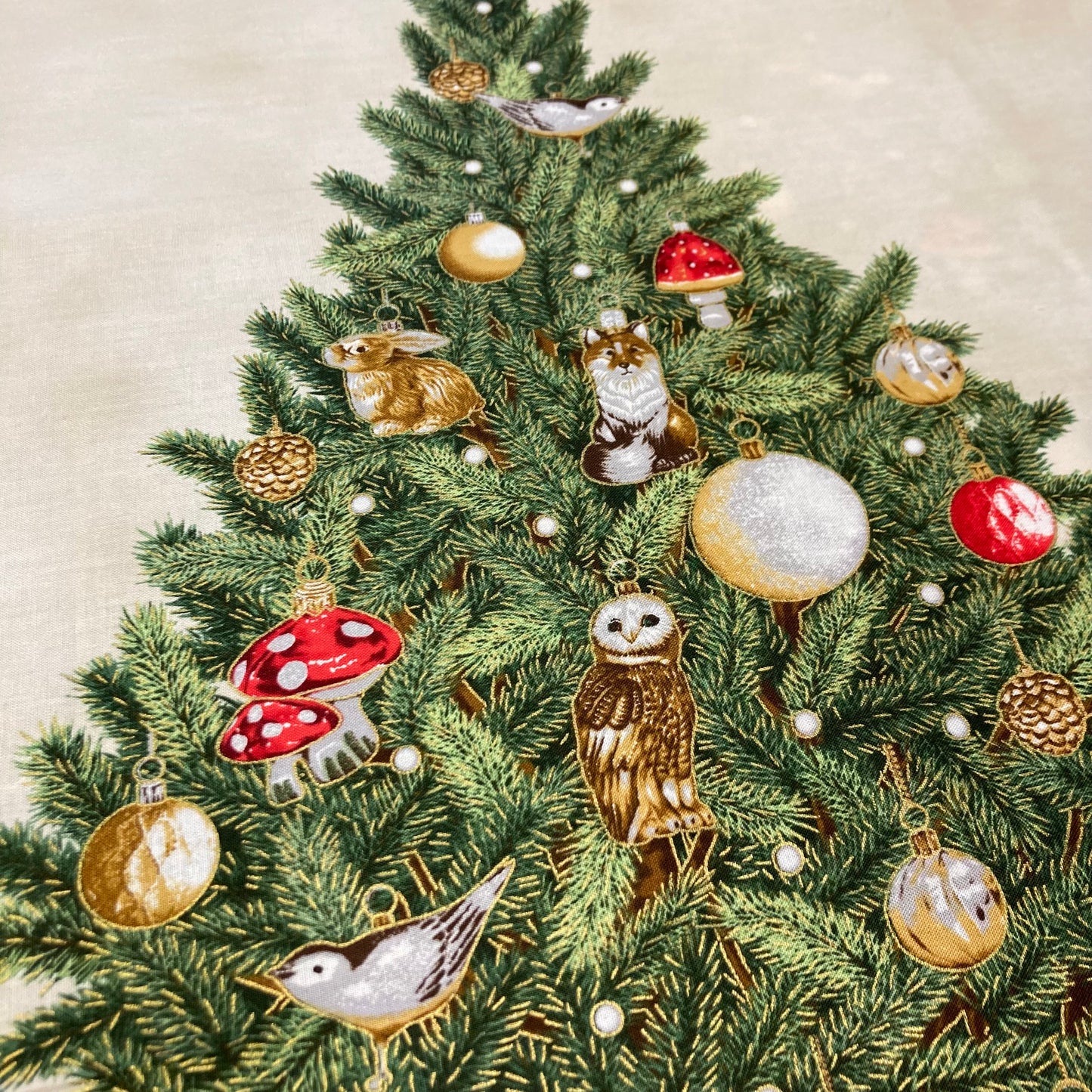 Forest Glen - Holiday Flourish- Printed Christmas Tree Panel - Robert Kaufman