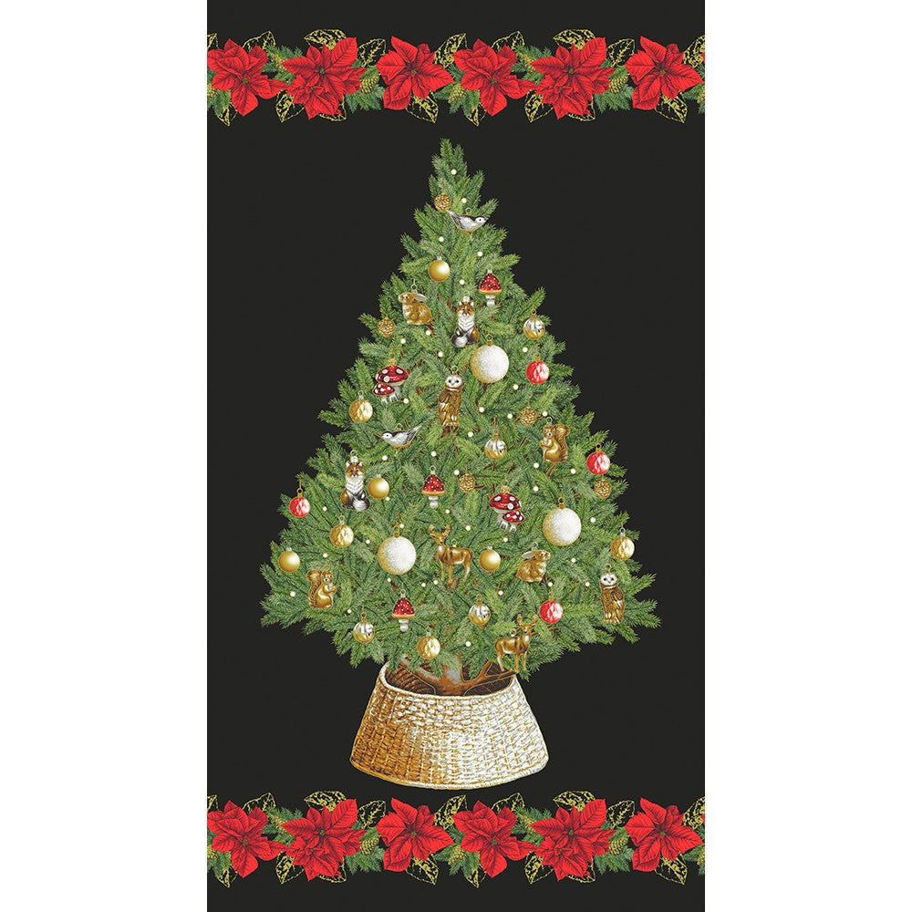 Forest Glen - Holiday Flourish- Printed Christmas Tree Panel - Robert Kaufman