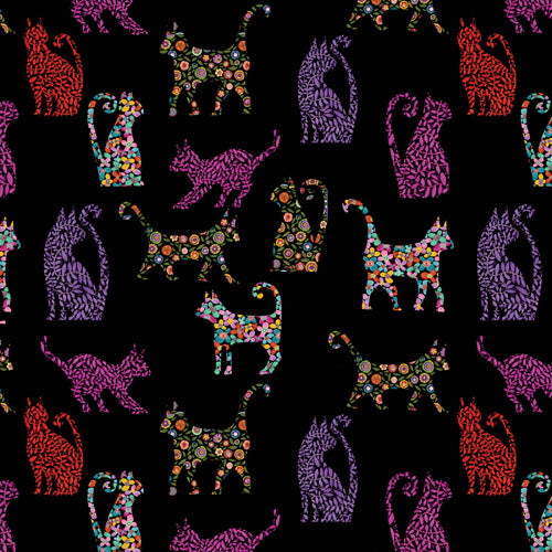Folktown Cats Fabric Collection - Karla Gerard