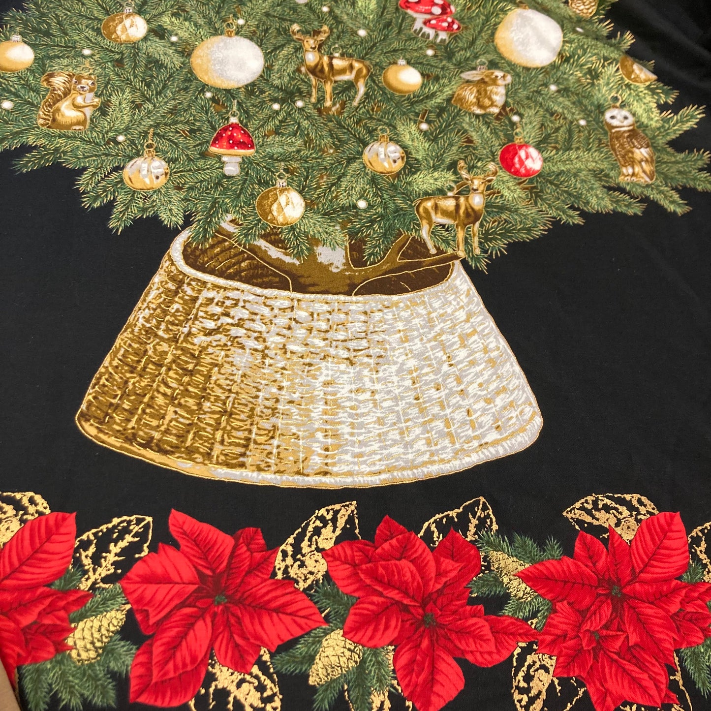 Forest Glen - Holiday Flourish- Printed Christmas Tree Panel - Robert Kaufman
