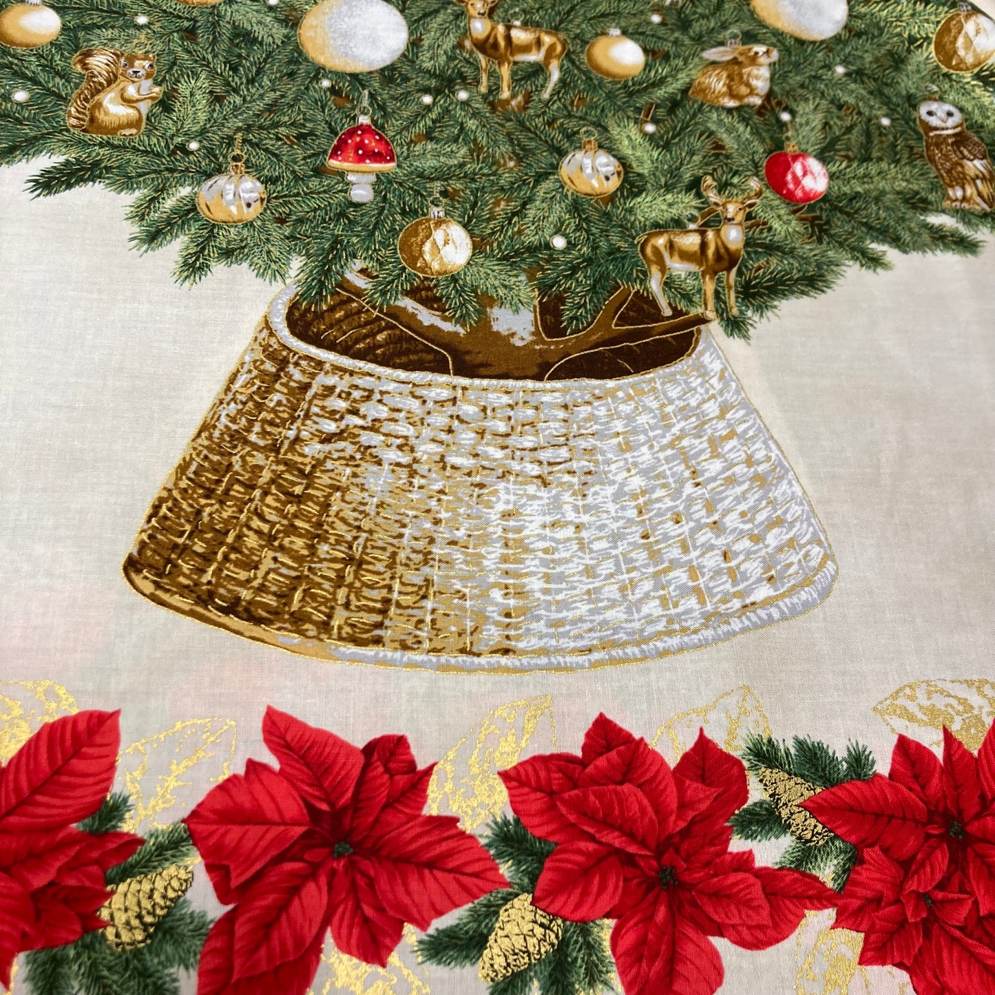 Forest Glen - Holiday Flourish- Printed Christmas Tree Panel - Robert Kaufman