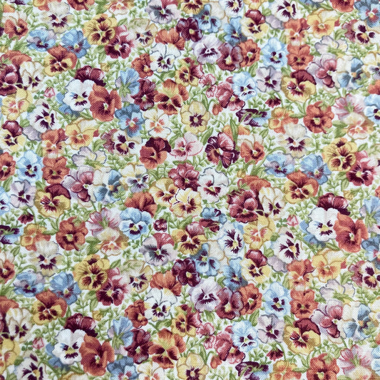 Makower - Pansies - Floral - Antique Garden