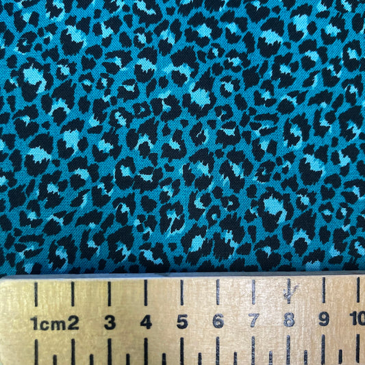 Makower - Jewel Tones - Leopard - Turquoise