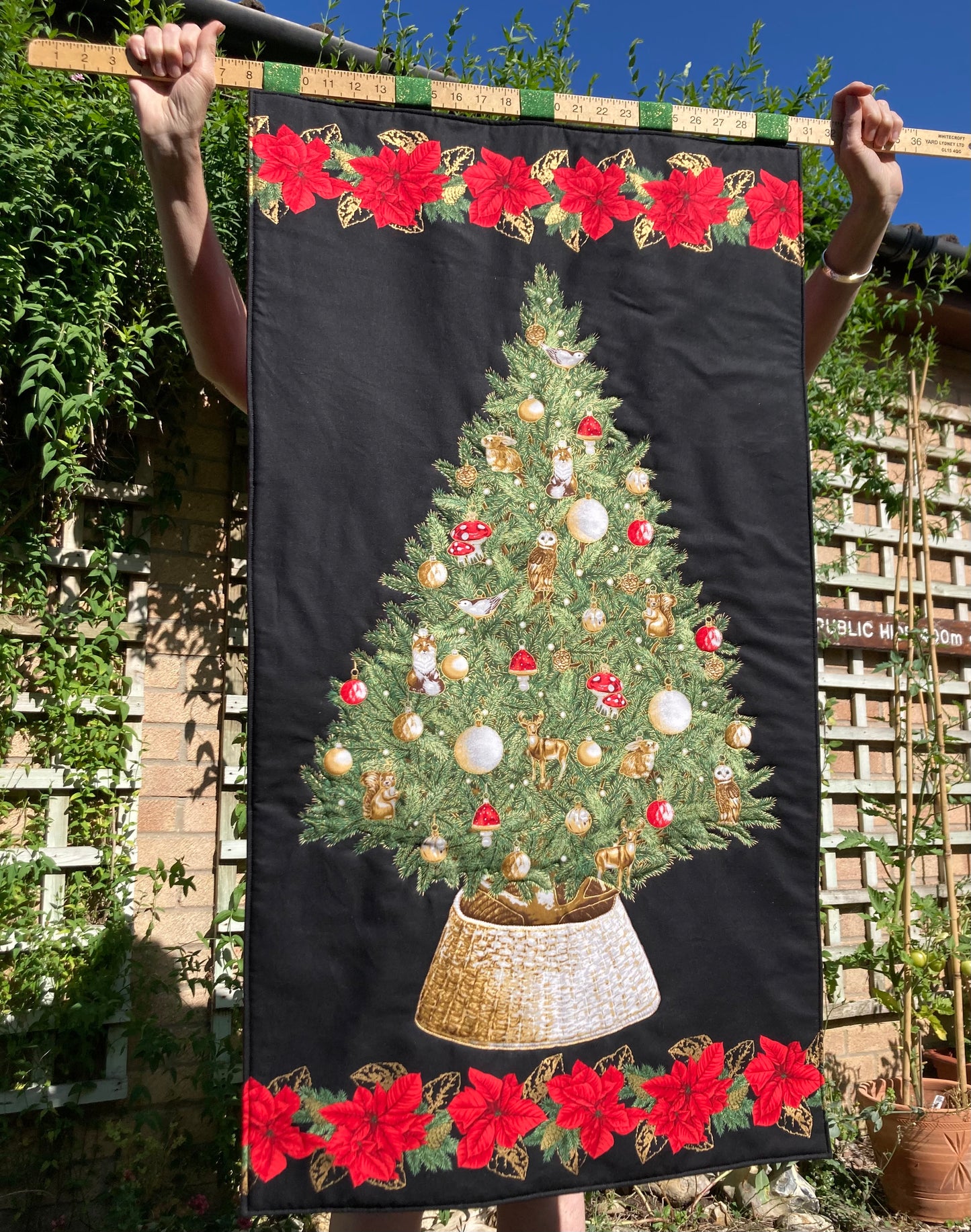 Forest Glen - Holiday Flourish- Printed Christmas Tree Panel - Robert Kaufman